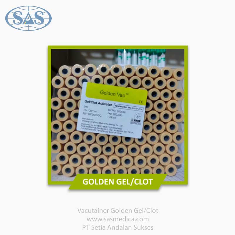 Jual-Vacutainer Gel Clot-Golden-Vac-Sasmedica